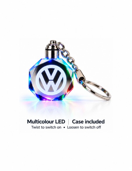 Volkswagen VW multicolour LED keyring - product view