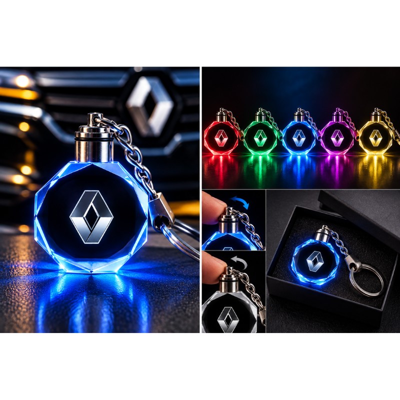 Renault – Classic Logo multicolour LED keyring - product view