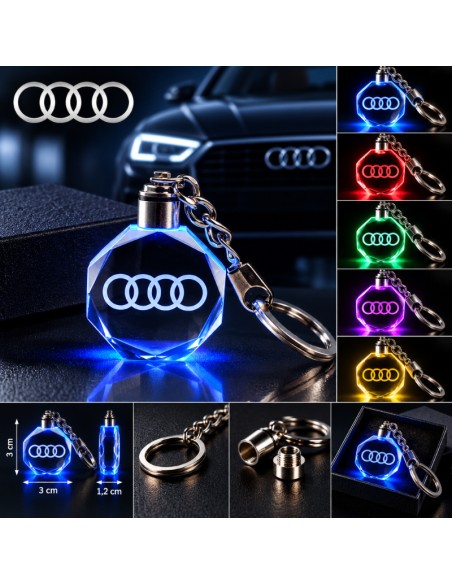 Audi multicolour LED keyring - product view