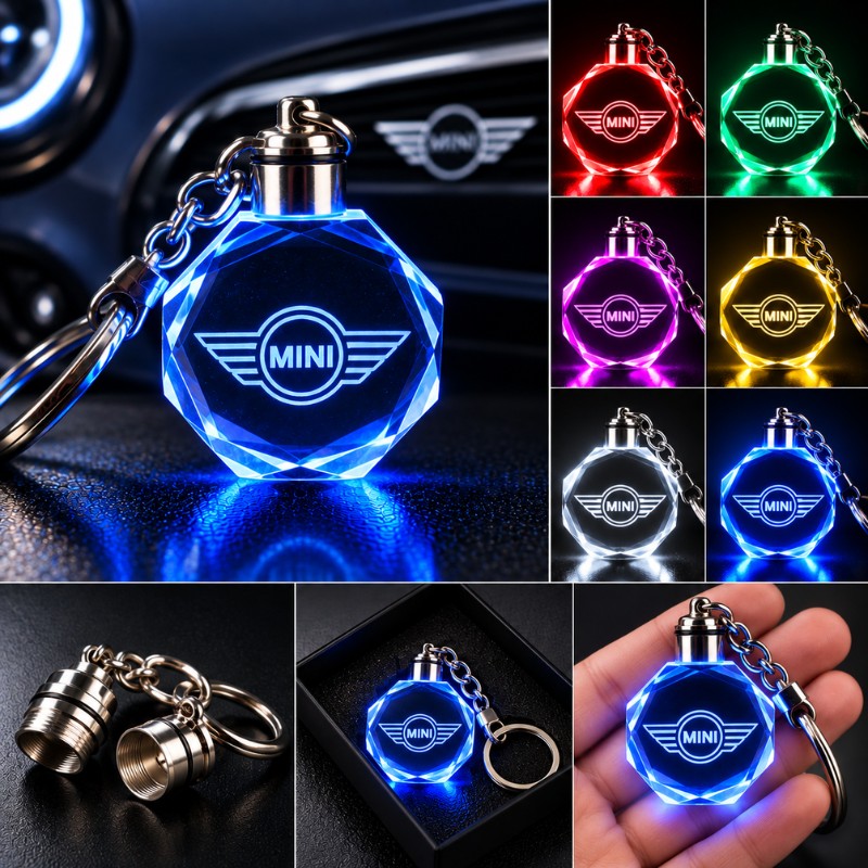 MINI Cooper multicolour LED keyring - product view