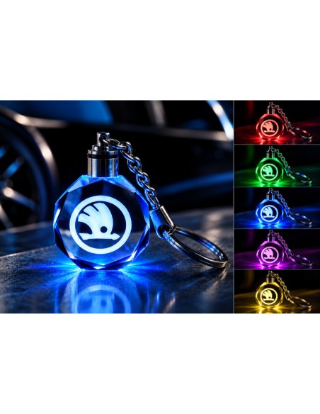 Škoda multicolour LED keyring - product view