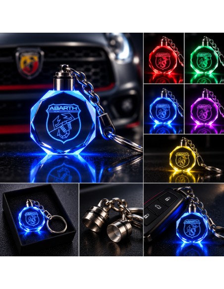 Abarth multicolour LED keyring - product view