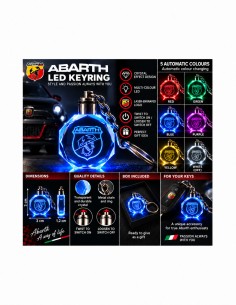 Abarth multicolour LED keyring - product view 2
