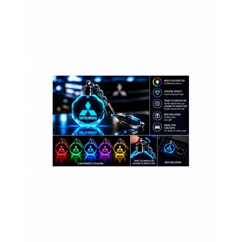 Mitsubishi multicolour LED keyring - features and operation