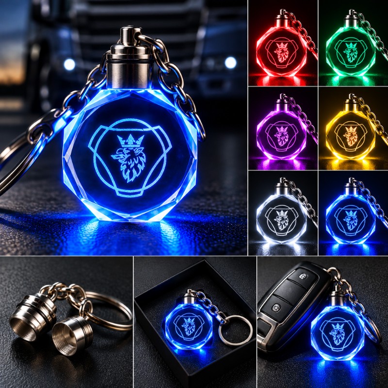 Scania multicolour LED keyring - product view