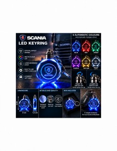 Scania multicolour LED keyring - product view 2