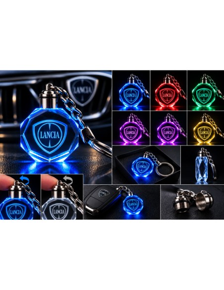 Lancia multicolour LED keyring - product view