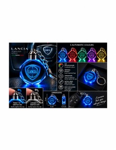 Lancia multicolour LED keyring - product view 2