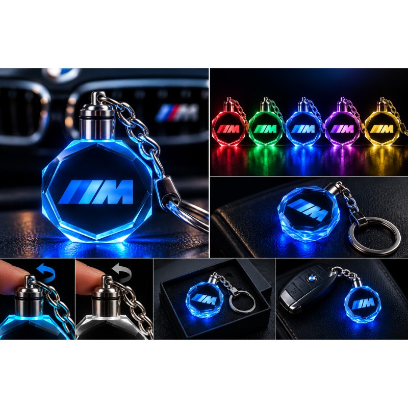 BMW M multicolour LED keyring - product view