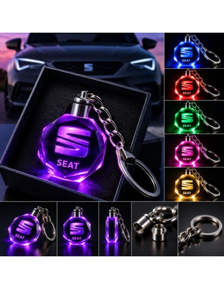 SEAT multicolour LED keyring - product view