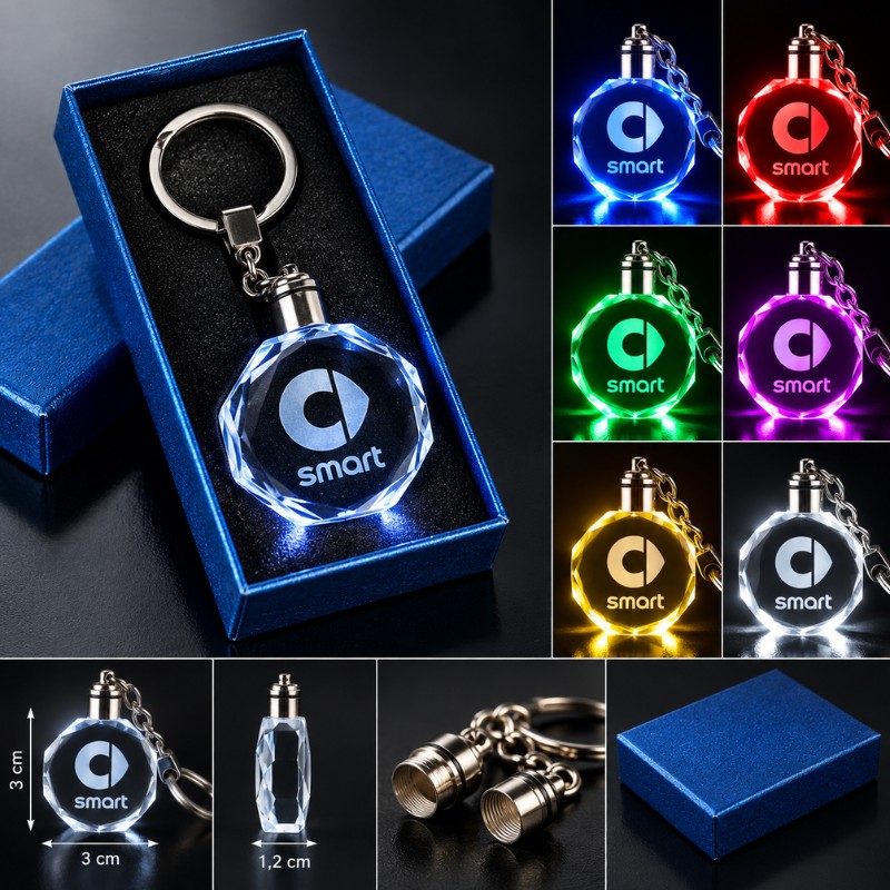 Smart multicolour LED keyring - product view
