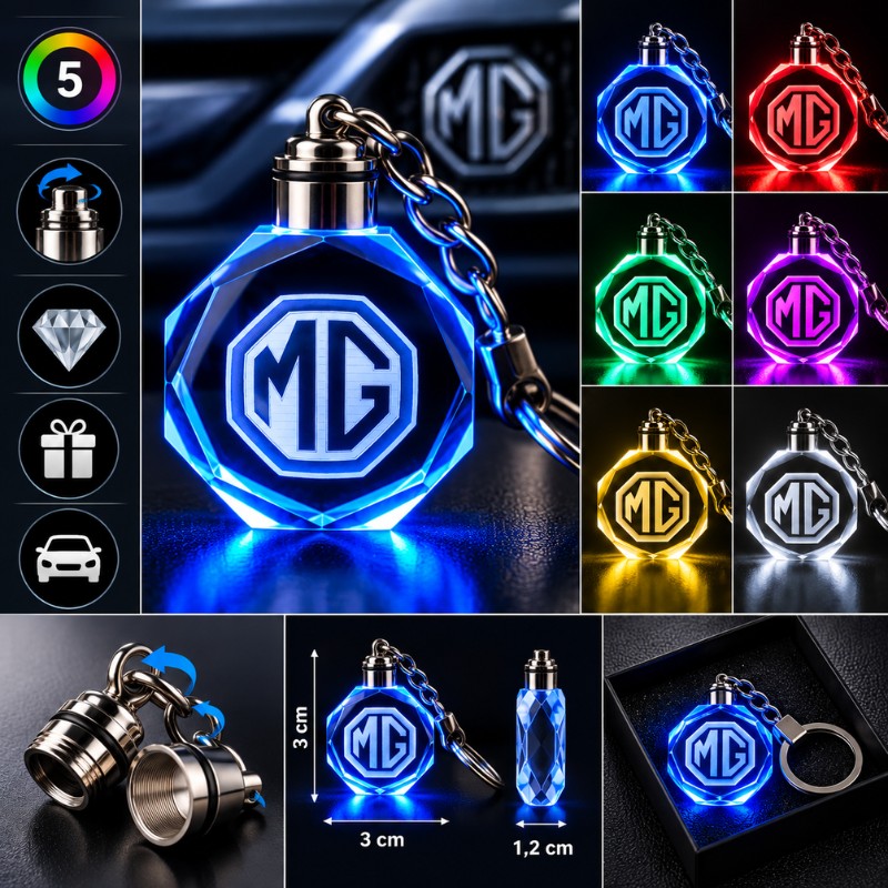 MG multicolour LED keyring - details