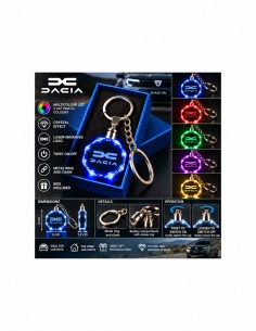 Dacia – New DC Logo multicolour LED keyring - product view 2