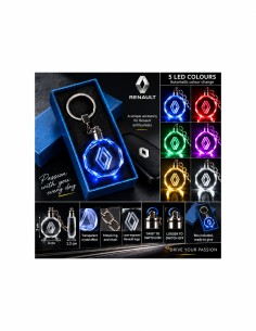 Renault – New Logo multicolour LED keyring - product view 2
