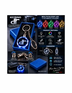 DR Automobiles multicolour LED keyring - product view 2