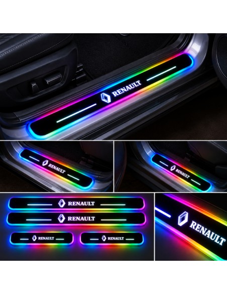 Renault RGB LED door sill plates - 4-piece product set