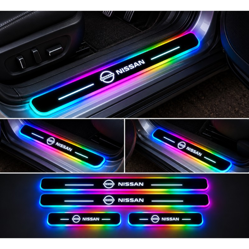 Nissan RGB LED door sill plates - 4-piece product set