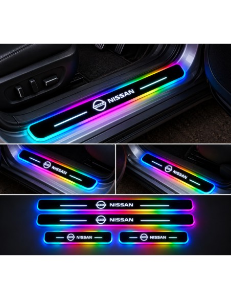 Nissan RGB LED door sill plates - 4-piece product set