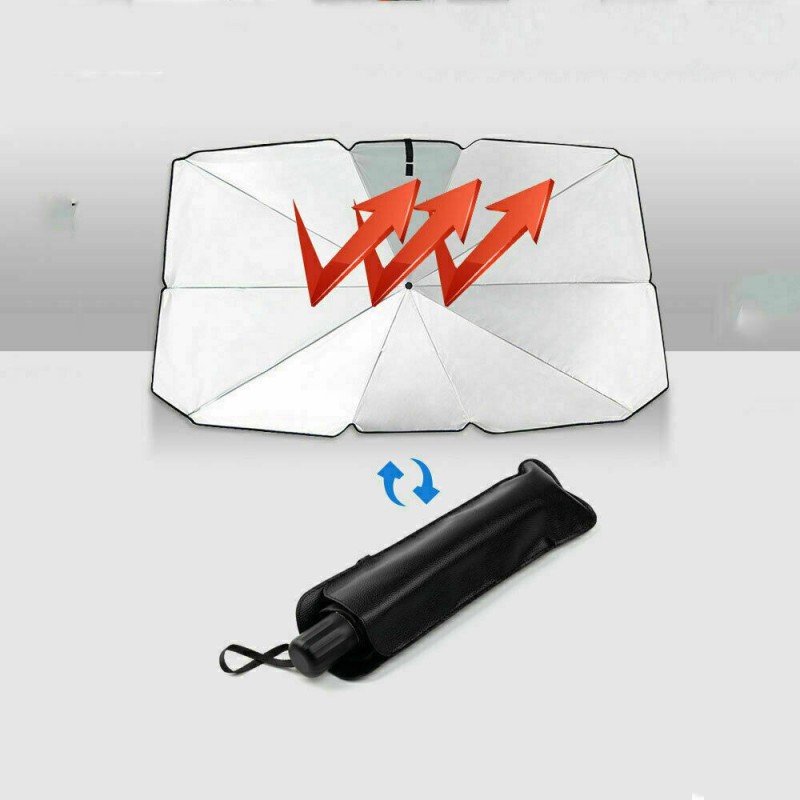 Windscreen sunshade - silver face and folding design