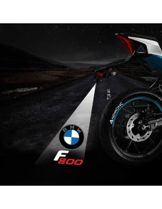 BMW F800 projected logo - single motorcycle projector