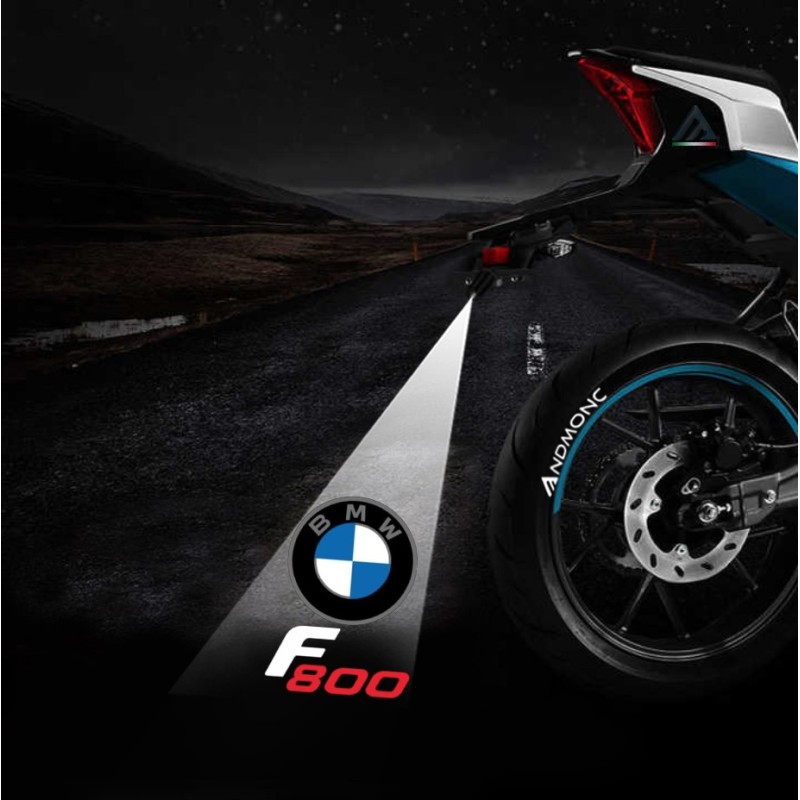 BMW F800 projected logo - single motorcycle projector