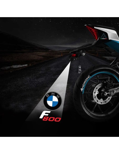 BMW F800 projected logo - single motorcycle projector