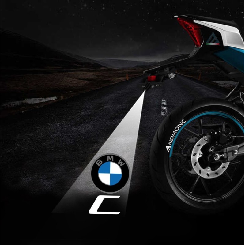 BMW C projected logo - single scooter projector
