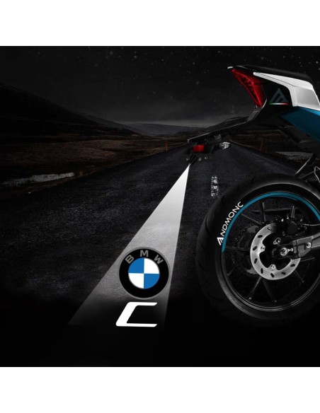 BMW C projected logo - single scooter projector