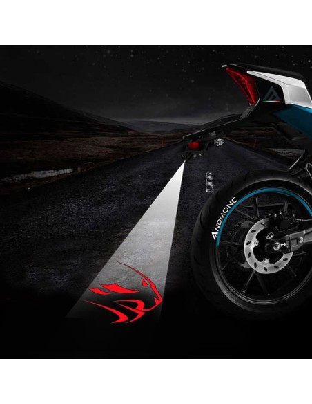 Aprilia Factory symbol projected logo - single motorcycle projector