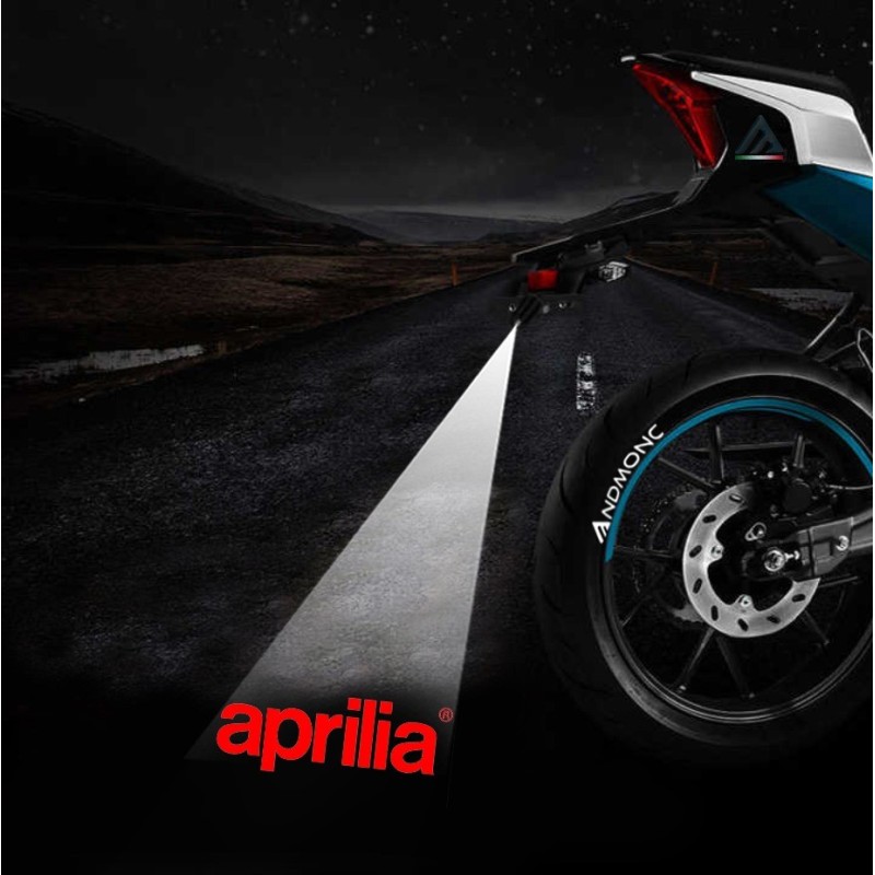 Aprilia projected logo - single motorcycle projector