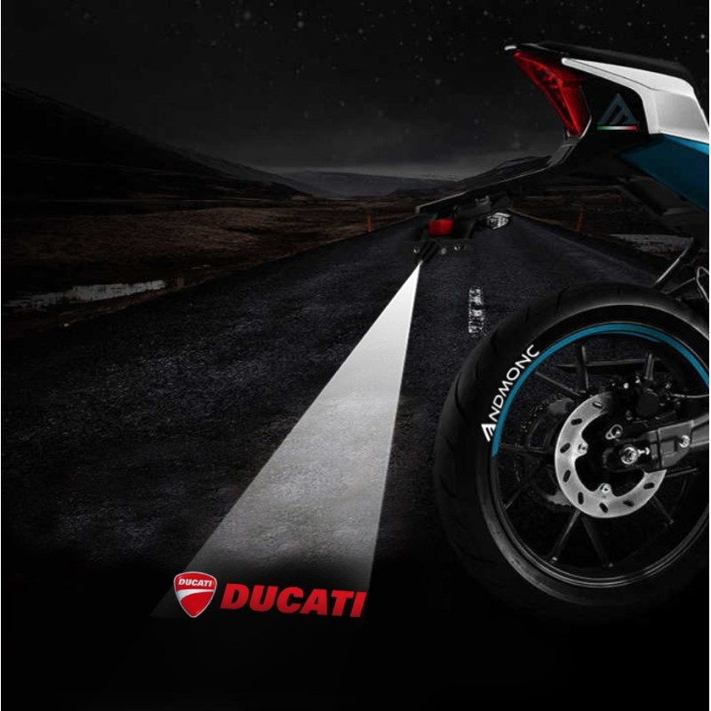 Ducati projected logo - single motorcycle projector
