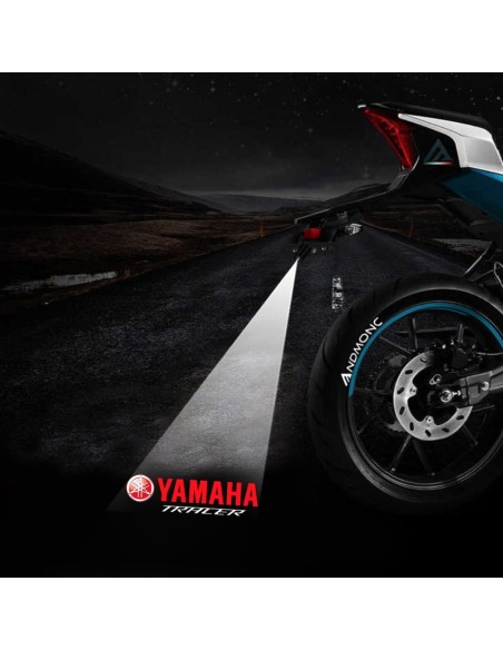 Yamaha Tracer projected logo - single motorcycle projector