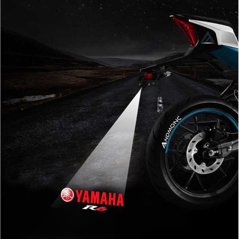 Yamaha R6 projected logo - single motorcycle projector