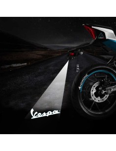 Piaggio Vespa projected logo - single scooter projector