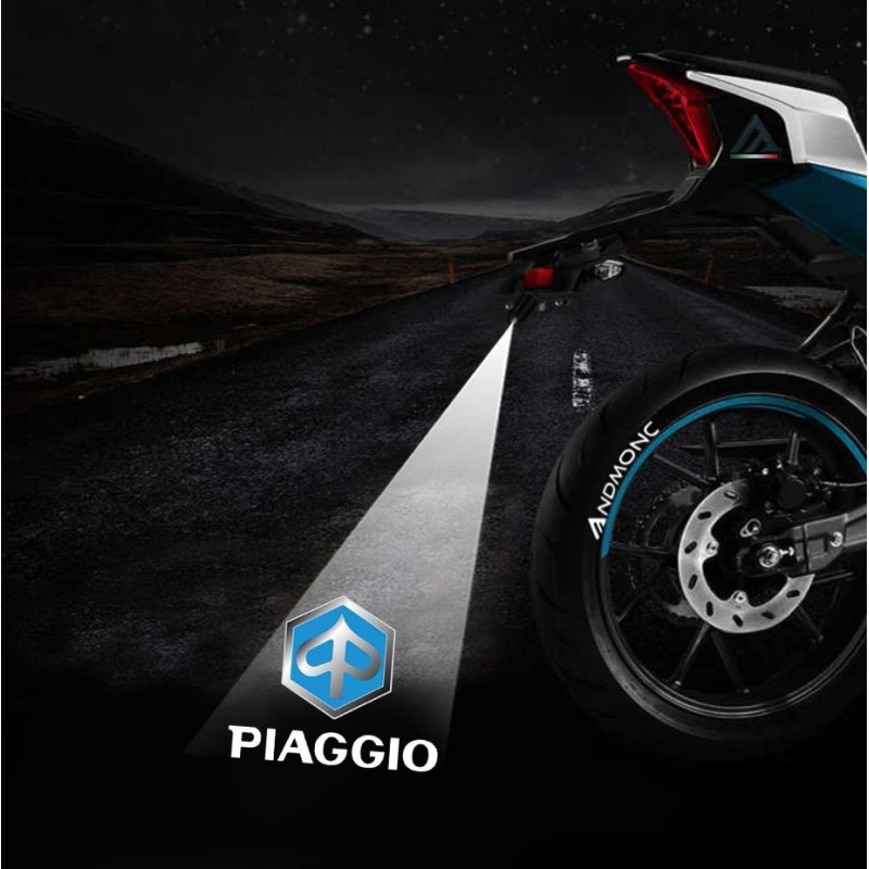 Piaggio projected logo - single scooter projector