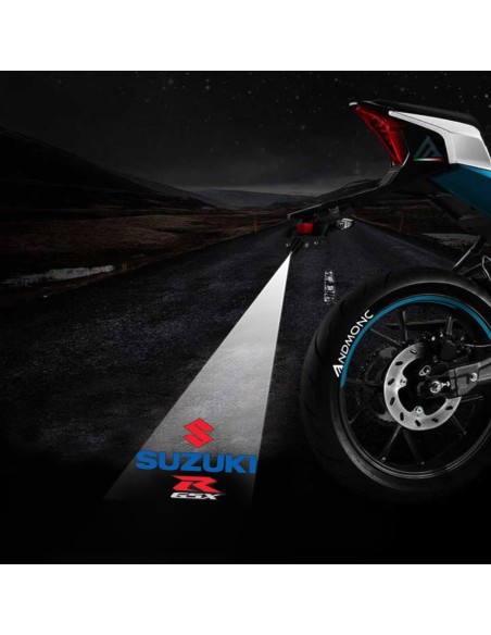 Suzuki GSXR projected logo - single motorcycle projector