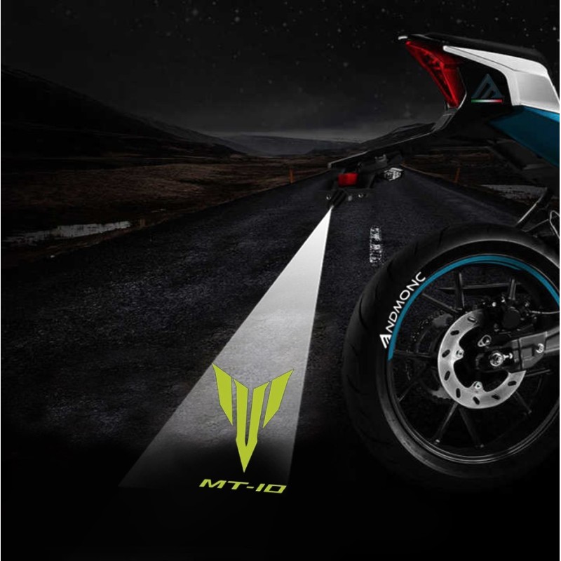 Yamaha MT-10 projected logo - single motorcycle projector