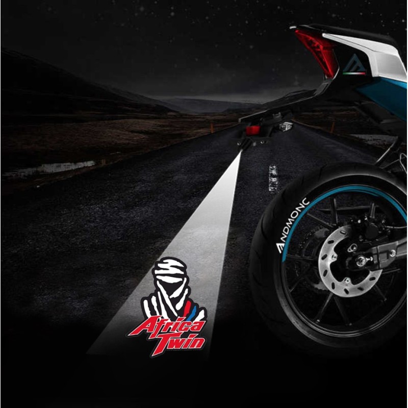 Honda Africa Twin projected logo - single motorcycle projector