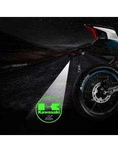 Kawasaki Z1000 projected logo - single motorcycle projector
