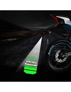 Kawasaki Z800 projected logo - single motorcycle projector