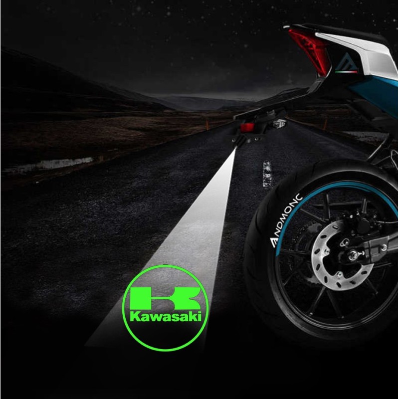 Kawasaki projected logo - single motorcycle projector