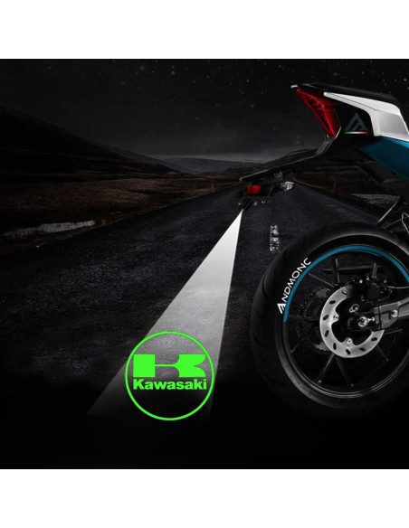 Kawasaki projected logo - single motorcycle projector