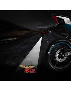 Moto Morini projected logo - single motorcycle projector