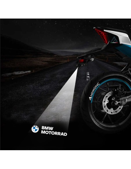 BMW Motorrad projected logo - single motorcycle projector