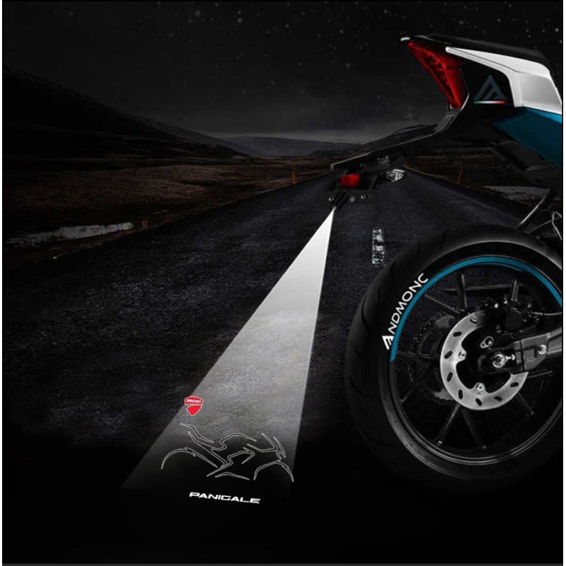 Ducati Panigale projected logo - single motorcycle projector