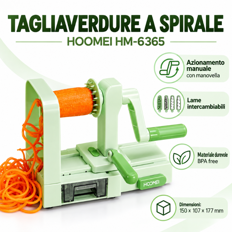 Hoomei HM-6365 Spiral Vegetable Slicer