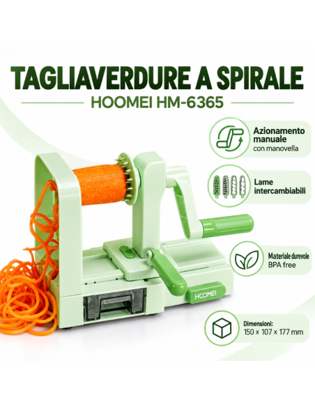 Hoomei HM-6365 Spiral Vegetable Slicer