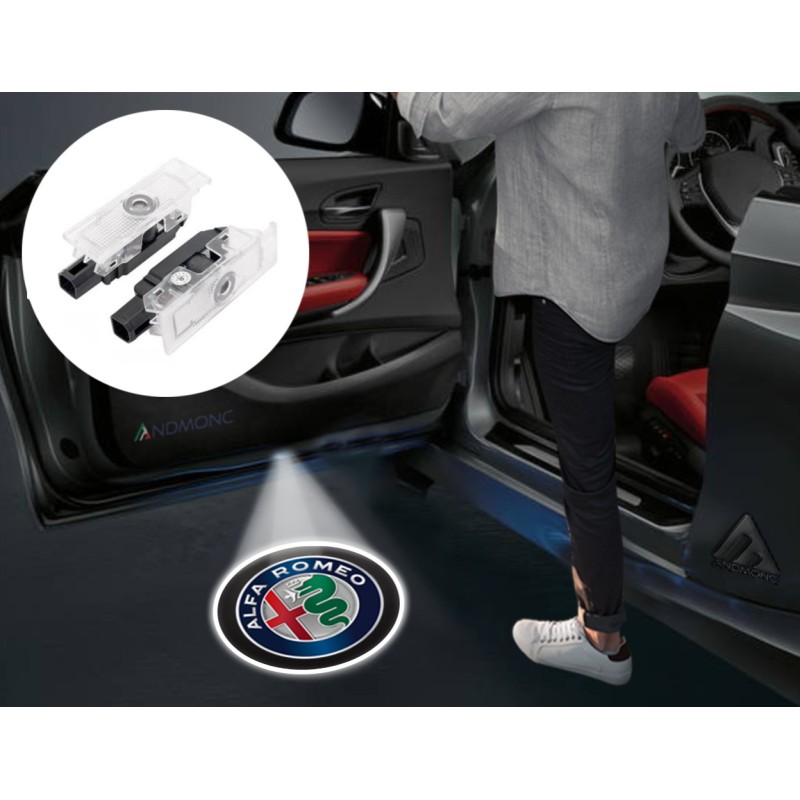 Alfa Romeo New Logo Wired Car Door Projector Lights