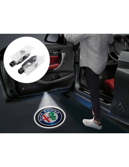 Alfa Romeo New Logo Wired Car Door Projector Lights