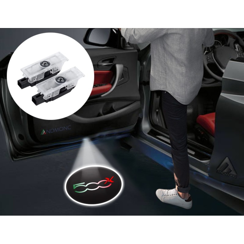 500X Italian Tricolour Wired Car Door Projector Lights